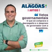 Artigo Jornal das Alagoas – Vetos governamentais