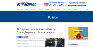 Read more about the article CORREIO DOS MUNICÍPIOS: ALE aprova convite à secretária de Educação para explicar ameaças